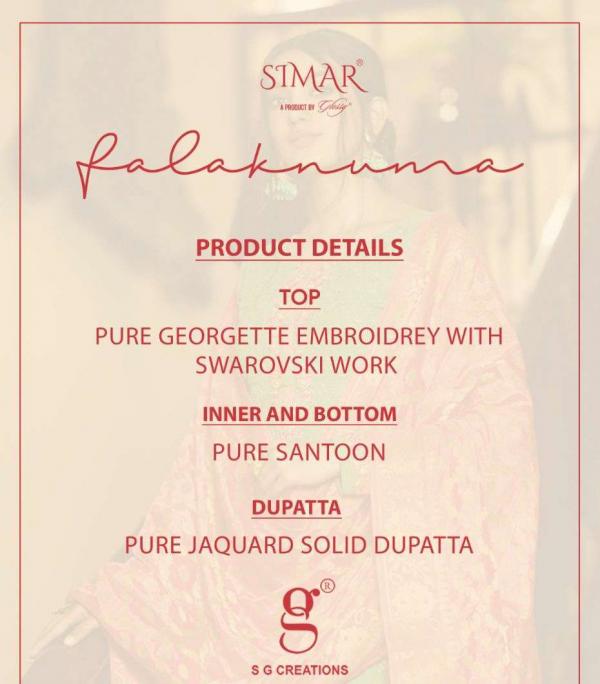 Simar Falaknuma Georgette Fancy Designer Salwar Suit Collection